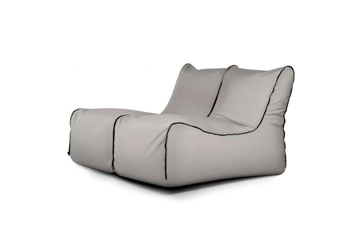 Sėdmaišių komplektas Set Lounge Zip 2 Seater Colorin Baltai pilka