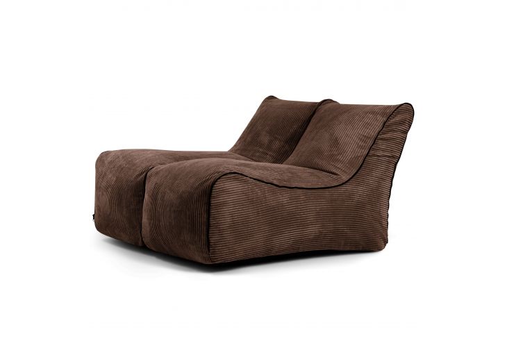 Sėdmaišių komplektas Lounge Zip 2 Seater Waves Chocolate
