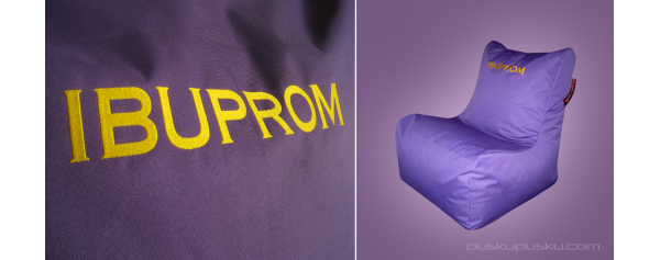 Embroidery on IBUPROM bean bag